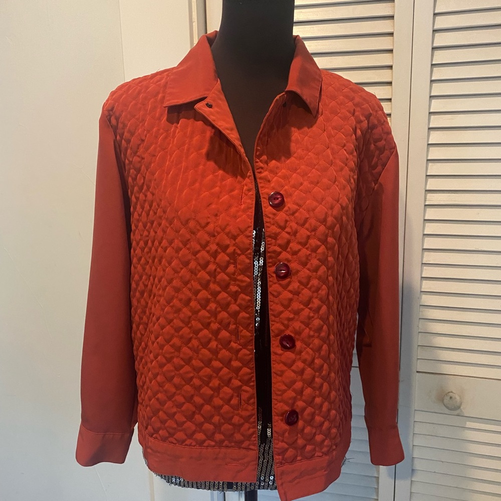 MARK, FORE & STRIKE Burnt Orange Short Blazer Jacket. Lightly Quilted.🧡